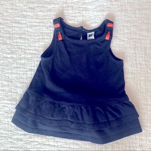 Janie & Jack navy peplum top